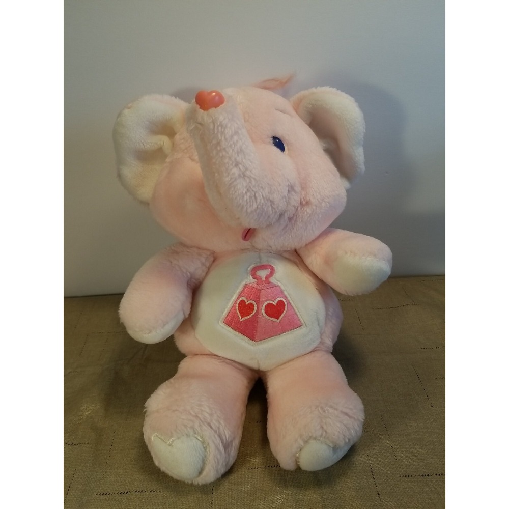 Care Bears Pink Elephant Plush with Heart Badge